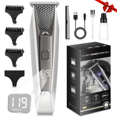 Messi10 Hair Clippers for Men Professional Cordless Beard Trimmer for Men LED Display Rechargeable Hair Clippers Trimmer for Men Grooming Kit Electric Hair Clippers for Barbers Haircut