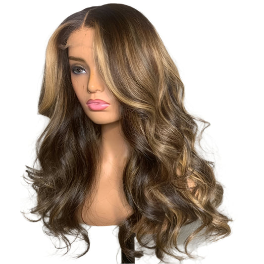 Medium And Long Curly Fashion Female Big Wave Real Human Hair Wig